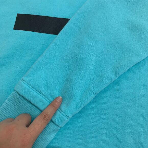 Under Armour Hoodie Womens XL Extra Large Sky Blue Threadborne Fleece Sweatshirt - Picture 8 of 16